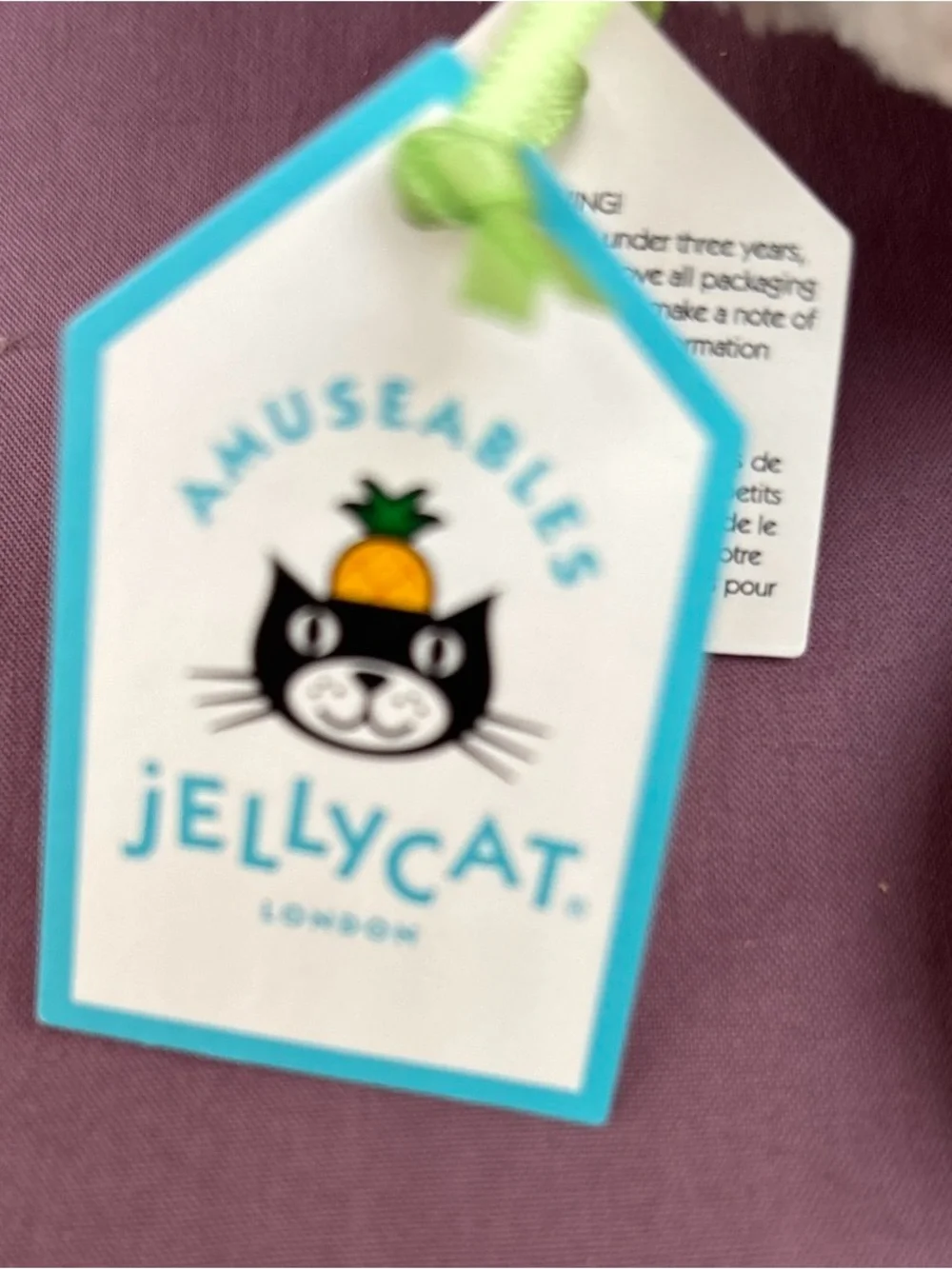 RETIRED Jellycat Amuseables CREAM HEART Bag Authentic US seller NWT crossbody